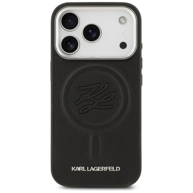 Karl Lagerfeld Initial &amp  Metal Logo MagSafe Case for iPhone 17 Pro Max - Black 2