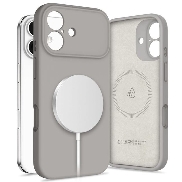 Tech-Protect Silicone MagSafe Case for iPhone 17 - Gray