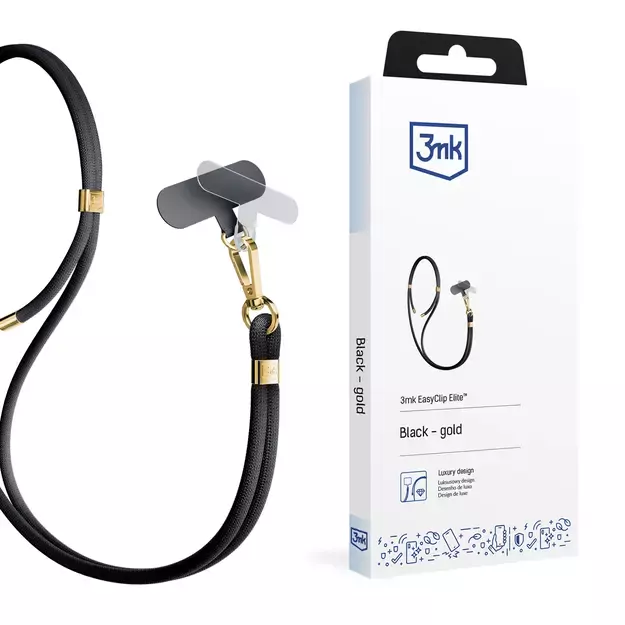 Smartphone Lanyard 3mk EasyClip Elite - Black