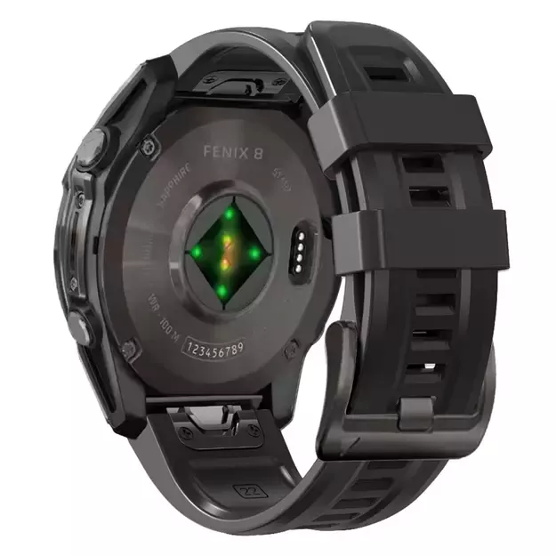 Tech-Protect Silicone Strap for Garmin Fenix 5S / 5S PLUS / 6S / 6S Pro / 7S / 8 (43MM) - Black 1
