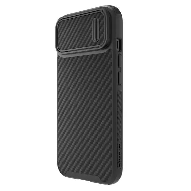 Nillkin Synthetic Fiber S Case iPhone 14 Plus case with camera cover, black 2
