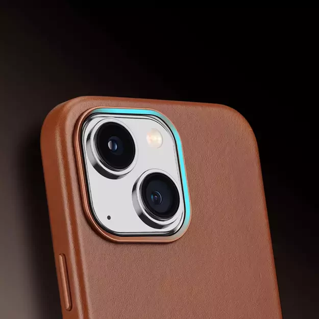 Dux Ducis Naples case for iPhone 14 magnetic leather case MagSafe brown 6