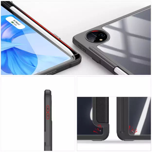 Dux Ducis Toby Case for Huawei MatePad Pro 11   (2022) Cover with S Pen Pen Smart Cover Stand Black 23
