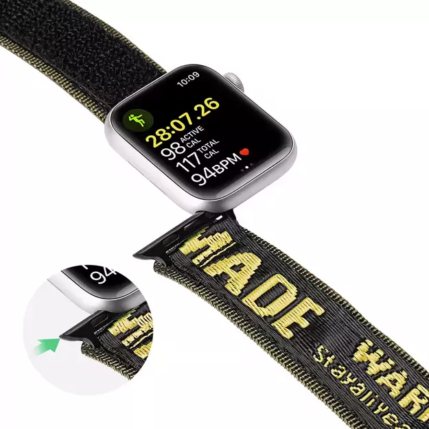 Dux Ducis Strap (Outdoor Version) Apple Watch Ultra strap, SE, 9, 8, 7, 6, 5, 4, 3, 2, 1 (49, 45, 44, 42 mm) nylon strap yellow bracelet 8