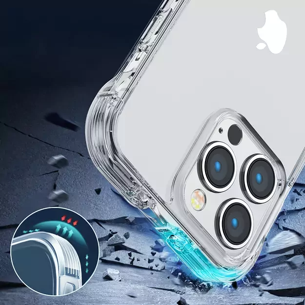 Joyroom Defender Series Case Cover for iPhone 14 Pro Armored Hook Cover Stand Clear (JR-14H2) 4