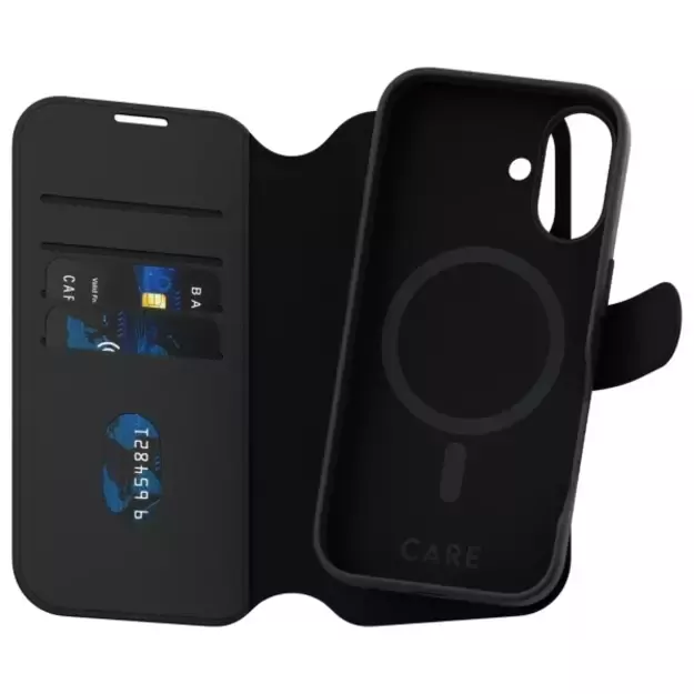 CARE by PanzerGlass Feature Tango 2in1 Wallet MagSafe Case for iPhone 16 - Black 4