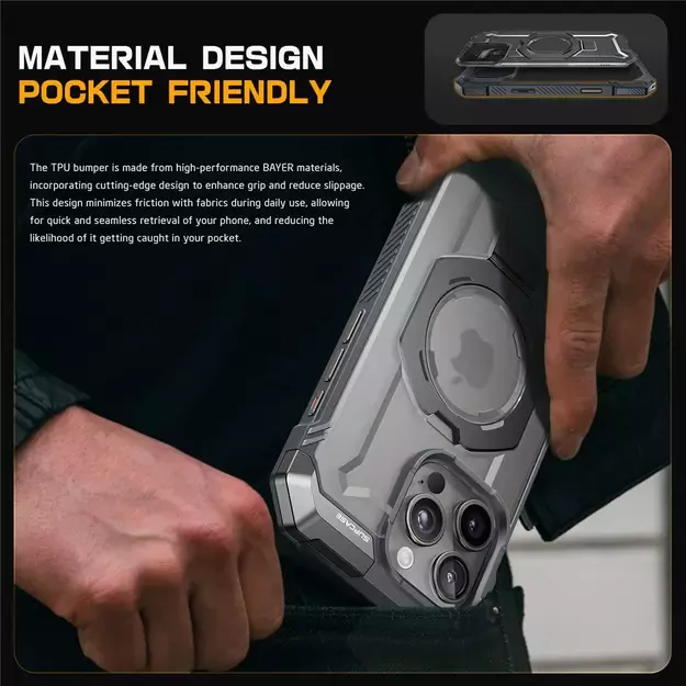 Supcase UB GRIP Mag MagSafe iPhone 16 Pro Case - Gray 7