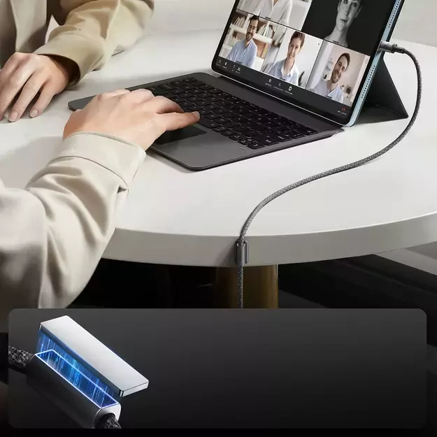Joyroom S-A50 Unlimited Series 60W USB-C - Lightning Cable with Magnetic Organizer 1.2m - Gray 9