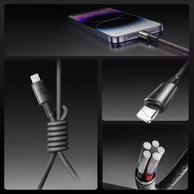 Joyroom S-A50 Unlimited Series 60W USB-C - Lightning Cable with Magnetic Organizer 1.2m - Gray 10