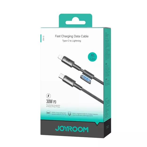 Joyroom S-A50 Unlimited Series 60W USB-C - Lightning Cable with Magnetic Organizer 1.2m - Gray 6