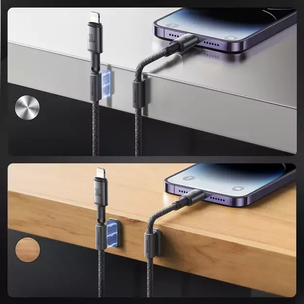 Joyroom S-A50 Unlimited Series 60W USB-C - Lightning Cable with Magnetic Organizer 1.2m - Gray 8