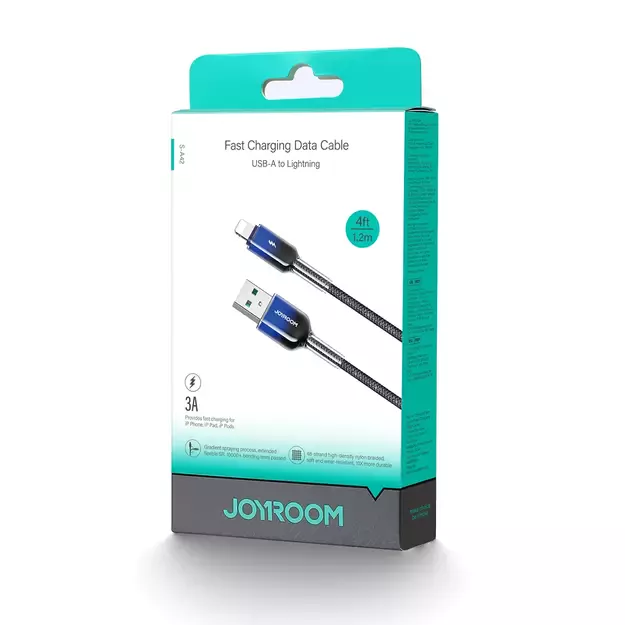 Joyroom S-A42 Crystal-Clear Series 3A USB-A - Lightning cable 1.2m - black 20