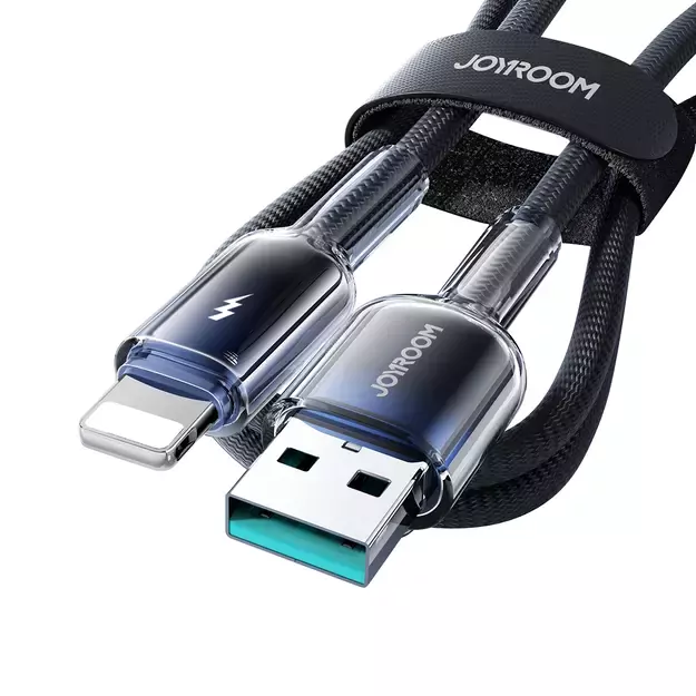 Joyroom S-A42 Crystal-Clear Series 3A USB-A - Lightning cable 1.2m - black 17