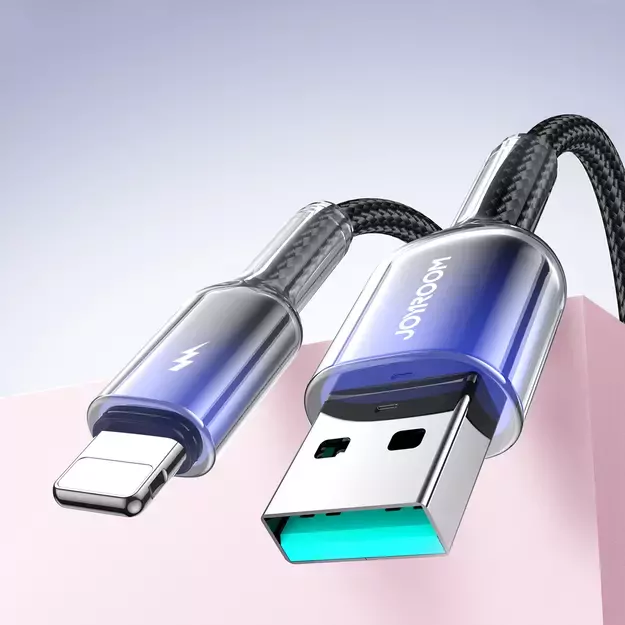 Joyroom S-A42 Crystal-Clear Series 3A USB-A - Lightning cable 1.2m - black 21