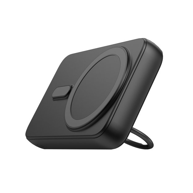 Wireless powerbank 10000mAh Joyroom JR-W050 20W MagSafe with ring and stand - black 1