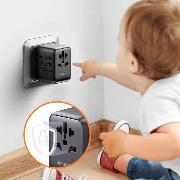 Joyroom JR-TCW01 Travel Adapter Universal 17W EU / US / UK / JP / AU / CN - Black 11