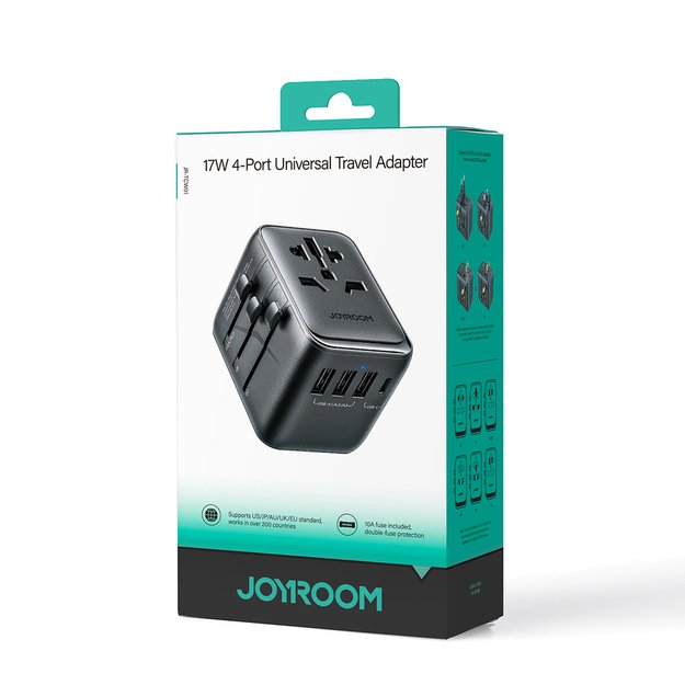 Joyroom JR-TCW01 Travel Adapter Universal 17W EU / US / UK / JP / AU / CN - Black 7