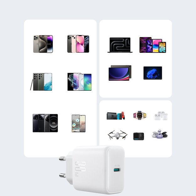 Joyroom JR-TCF24 USB-C PD 30W QC SFC network charger - white 12