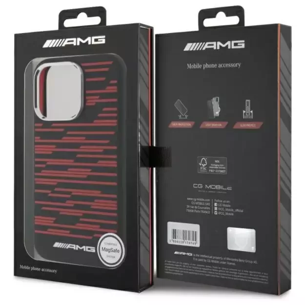AMG Silicone Graphics MagSafe Case for iPhone 16 Pro Max - Black 14