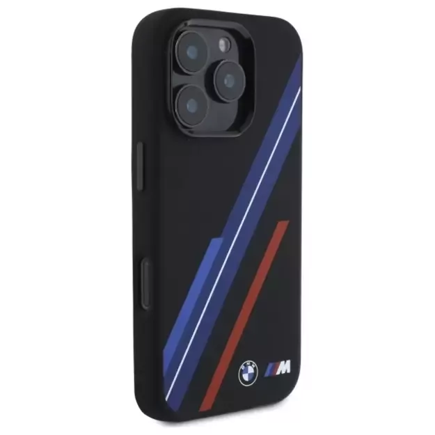 BMW Silicone Random Lines MagSafe Case for iPhone 16 Pro Max - Black 10