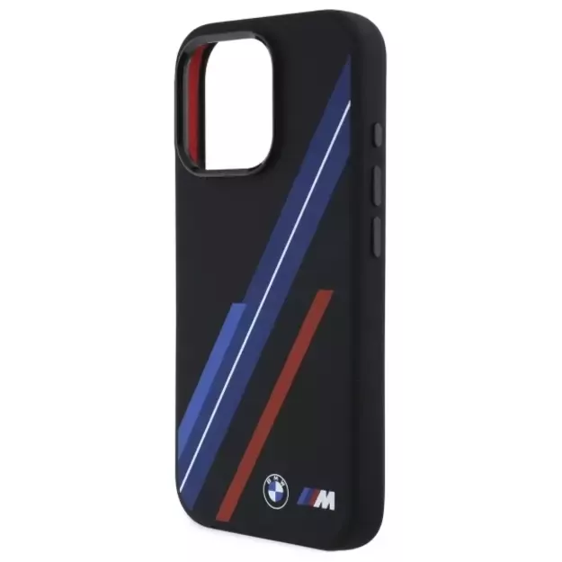 BMW Silicone Random Lines MagSafe Case for iPhone 16 Pro Max - Black 12