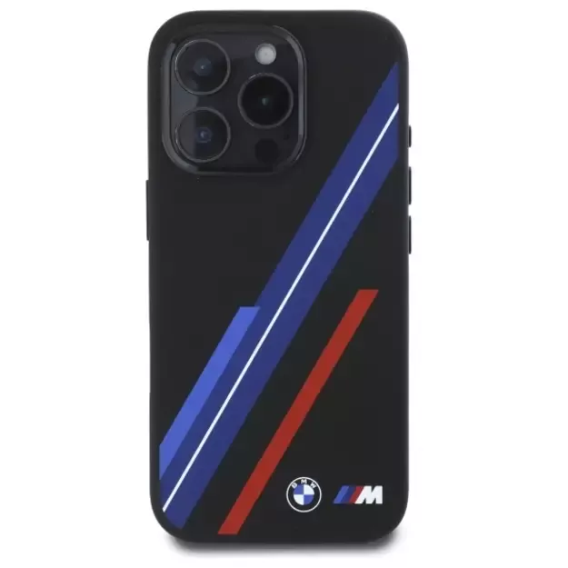 BMW Silicone Random Lines MagSafe Case for iPhone 16 Pro Max - Black 9