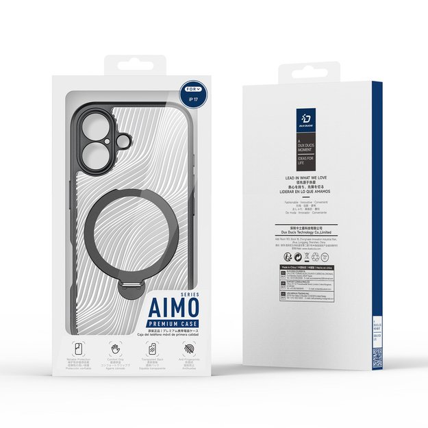 Dux Ducis Aimo Mag Case with Magnetic Ring and Stand for iPhone 17 – Black 6