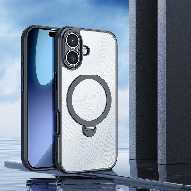 Dux Ducis Aimo Mag Case with Magnetic Ring and Stand for iPhone 17 – Black 2