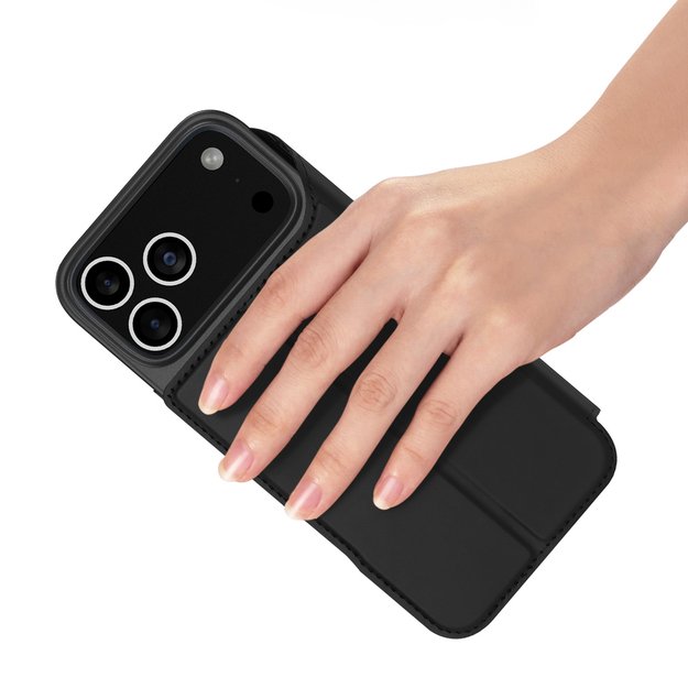 Dux Ducis Skin Pro Case for iPhone 17 Pro Max with Flip and Card Slot - Black 5