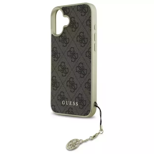 Guess 4G Charms Collection case for iPhone 16 - brown 14