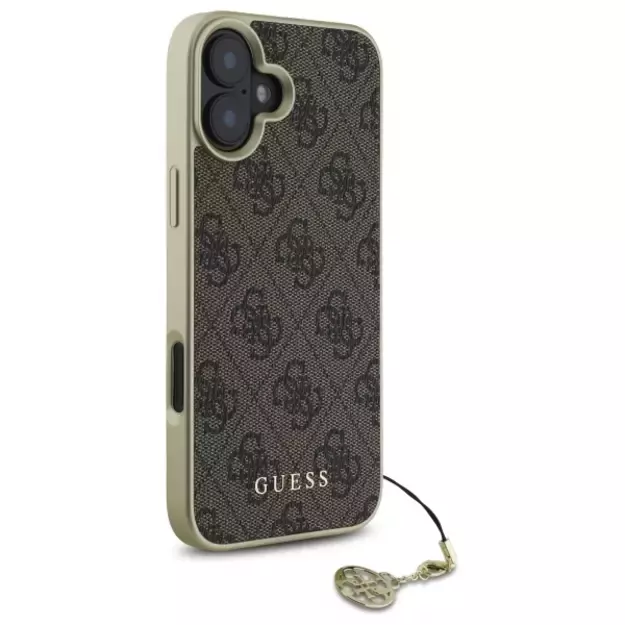 Guess 4G Charms Collection case for iPhone 16 - brown 10