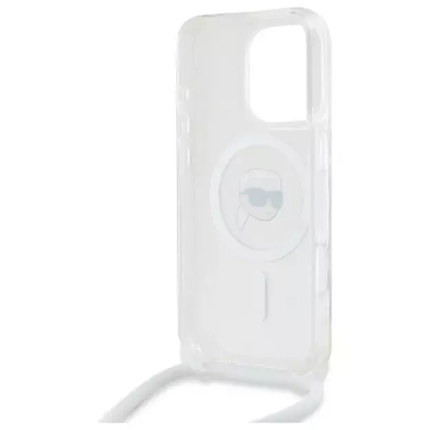 Karl Lagerfeld Crossbody IML Karl Head Magsafe Case for iPhone 16 Pro - Clear 11