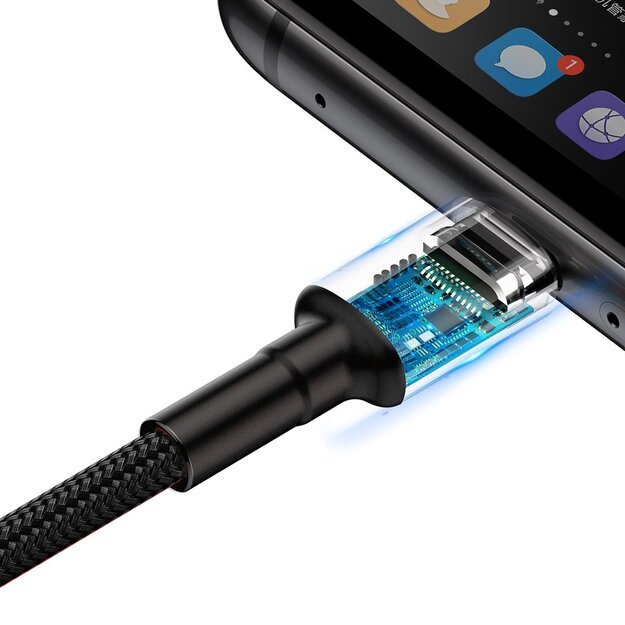 Baseus Cafule cable USB Type C SuperCharge 40W Quick Charge 3.0 QC 3.0 1m gray-black (CATKLF-PG1) 4