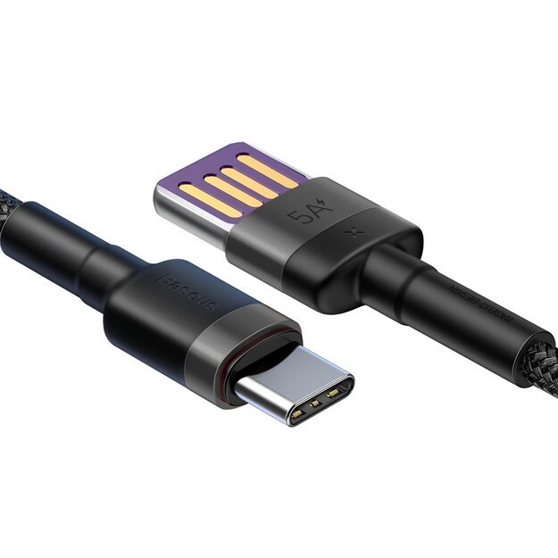 Baseus Cafule cable USB Type C SuperCharge 40W Quick Charge 3.0 QC 3.0 1m gray-black (CATKLF-PG1) 2