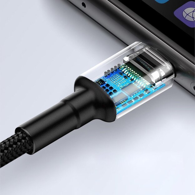 Baseus Cafule cable USB Type C SuperCharge 40W Quick Charge 3.0 QC 3.0 1m gray-black (CATKLF-PG1) 12