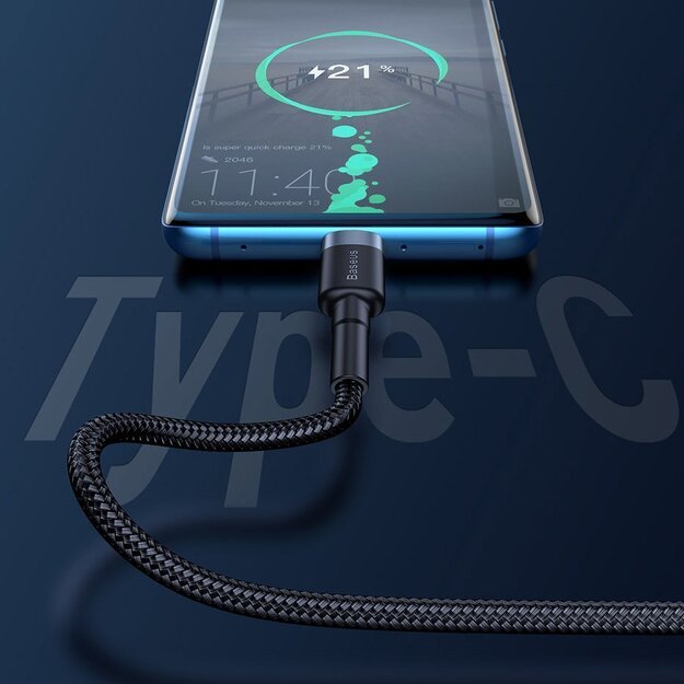 Baseus Cafule cable USB Type C SuperCharge 40W Quick Charge 3.0 QC 3.0 1m gray-black (CATKLF-PG1) 9