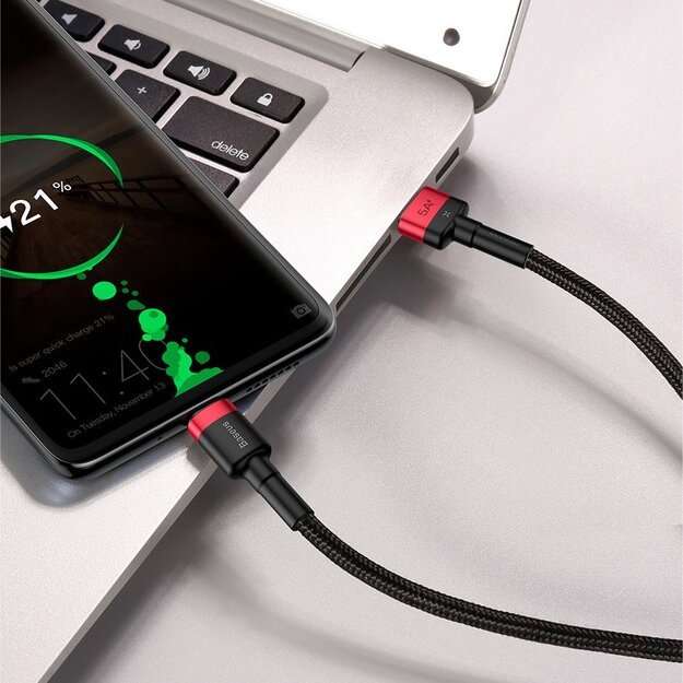 Baseus Cafule cable USB Type C SuperCharge 40W Quick Charge 3.0 QC 3.0 1m gray-black (CATKLF-PG1) 20