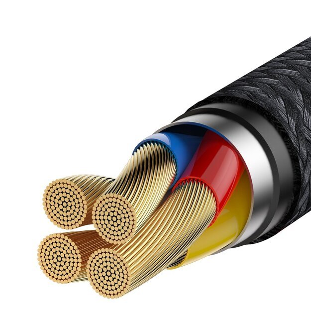 Baseus Cafule cable USB Type C SuperCharge 40W Quick Charge 3.0 QC 3.0 1m gray-black (CATKLF-PG1) 5