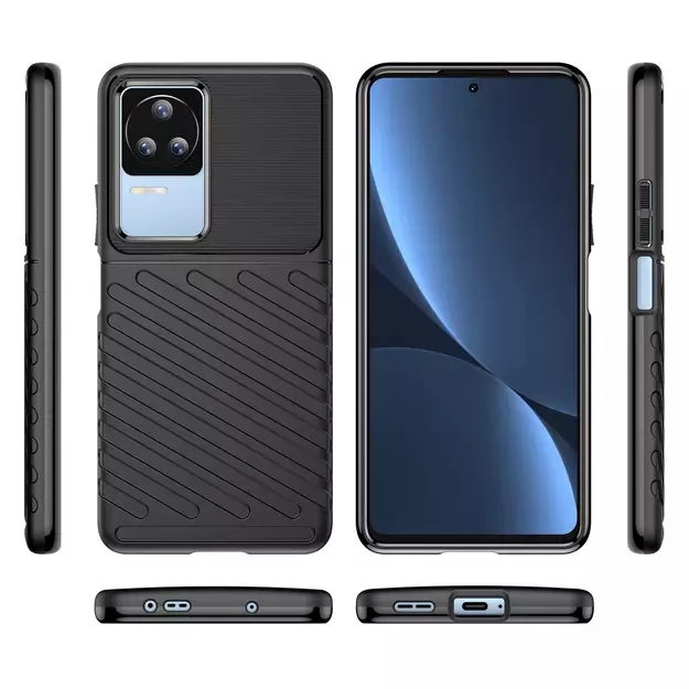 Thunder Case case for Xiaomi Poco F4 5G silicone armor case black 8
