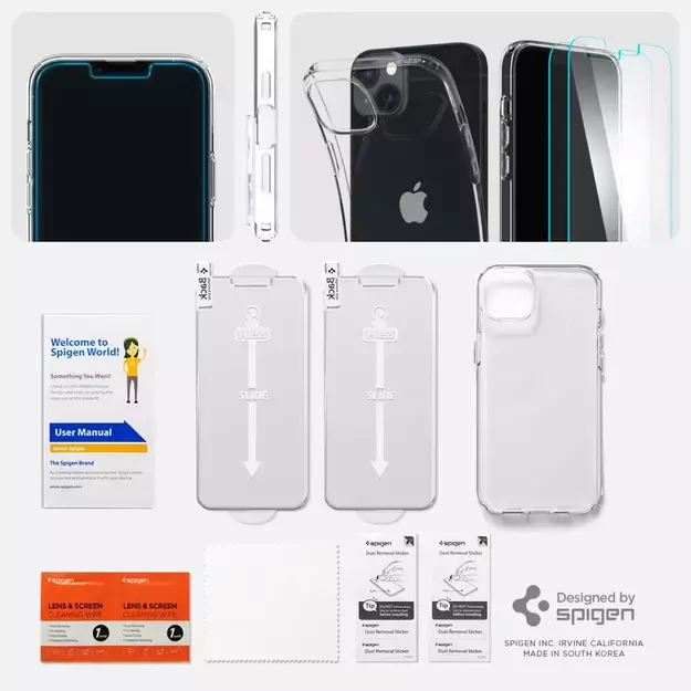 Spigen Crystal Case and Tempered Glass Set for iPhone 14 Plus - Clear 10