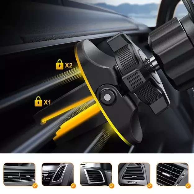 Joyroom magnetic car phone holder for air vent gray (JR-ZS311) 10