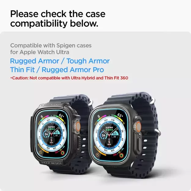 Spigen Glas.tR EZ Fit tempered glass for Apple Watch Ultra / Ultra 2 (49 mm) - 2 pcs. 10
