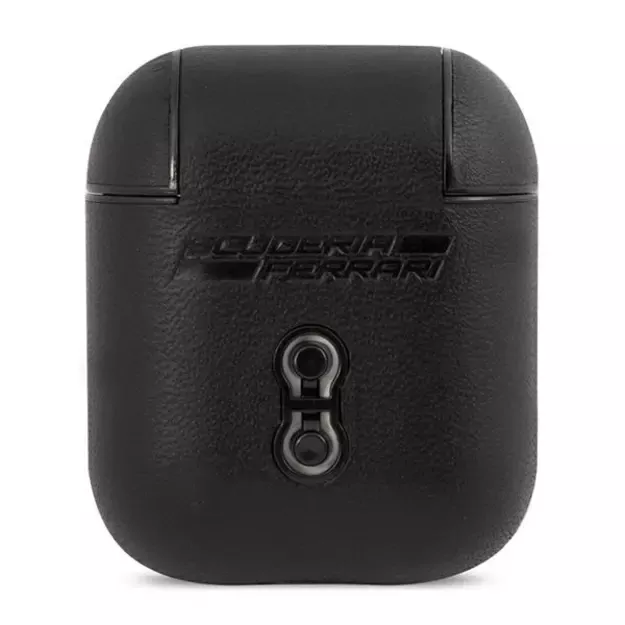 Ferrari FESA2LEBK AirPods cover black/black On Track Leather 2