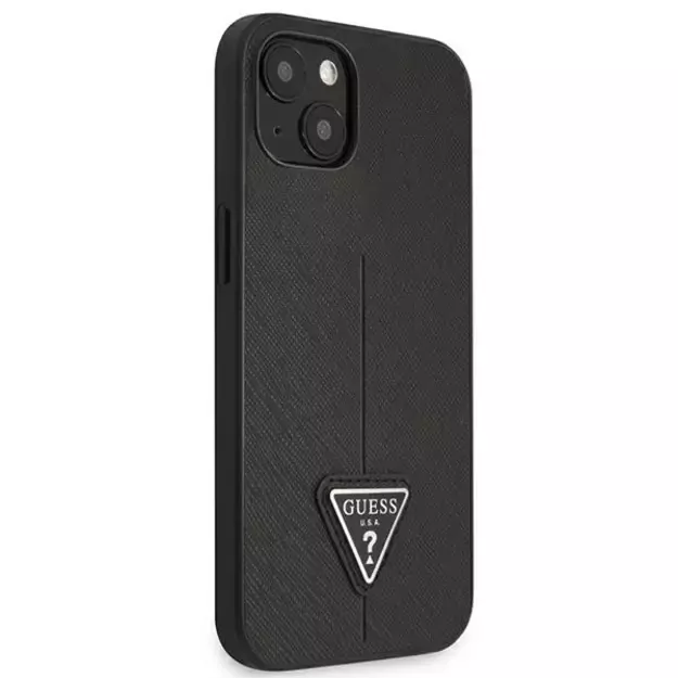 Guess GUHCP13SPSATLK iPhone 13 mini 5,4 &quot black / black hardcase SaffianoTriangle Logo 3