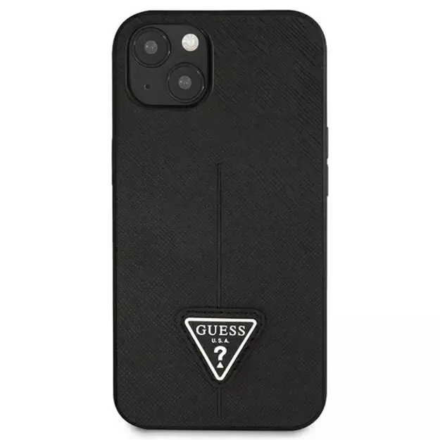 Guess GUHCP13SPSATLK iPhone 13 mini 5,4 &quot black / black hardcase SaffianoTriangle Logo 2