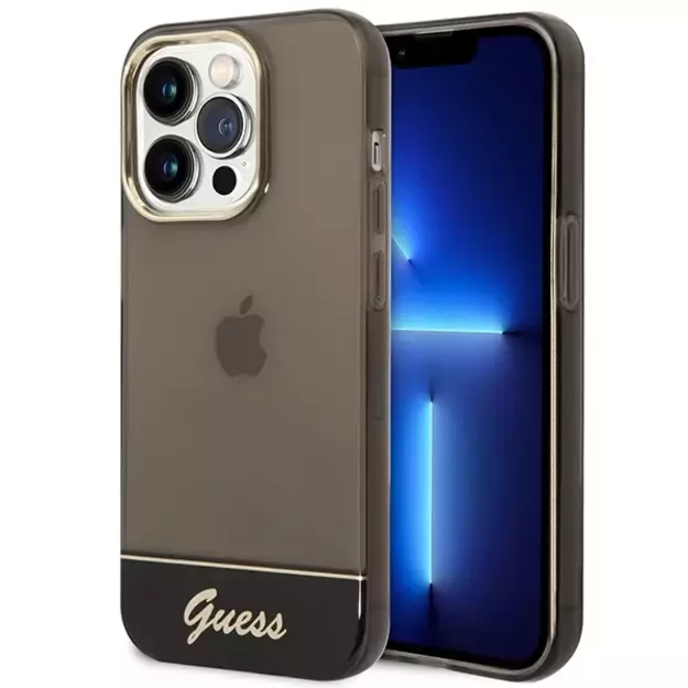 Guess GUHCP14LHGCOK iPhone 14 Pro 6.1 &quot black / black hardcase Translucent