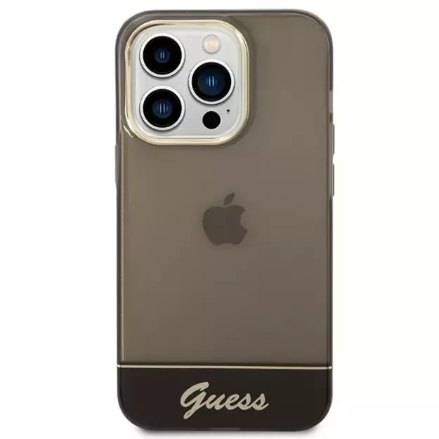 Guess GUHCP14LHGCOK iPhone 14 Pro 6.1 &quot black / black hardcase Translucent 9