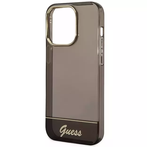 Guess GUHCP14LHGCOK iPhone 14 Pro 6.1 &quot black / black hardcase Translucent 12