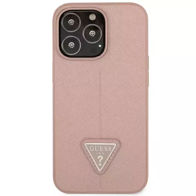 Guess GUHCP14LPSATLP iPhone 14 Pro 6.1 &quot pink / pink hardcase SaffianoTriangle Logo 2