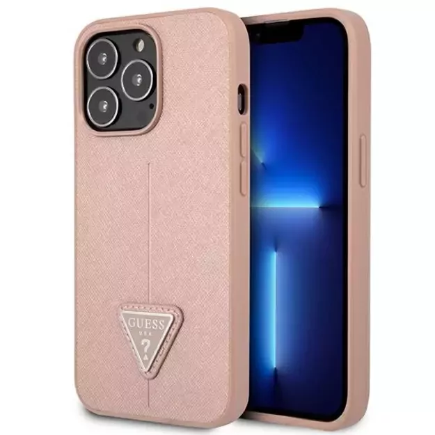 Guess GUHCP14LPSATLP iPhone 14 Pro 6.1 &quot pink / pink hardcase SaffianoTriangle Logo